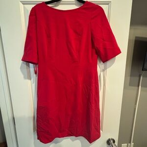 Tahari ASL Vibrant Red Midi Dress
